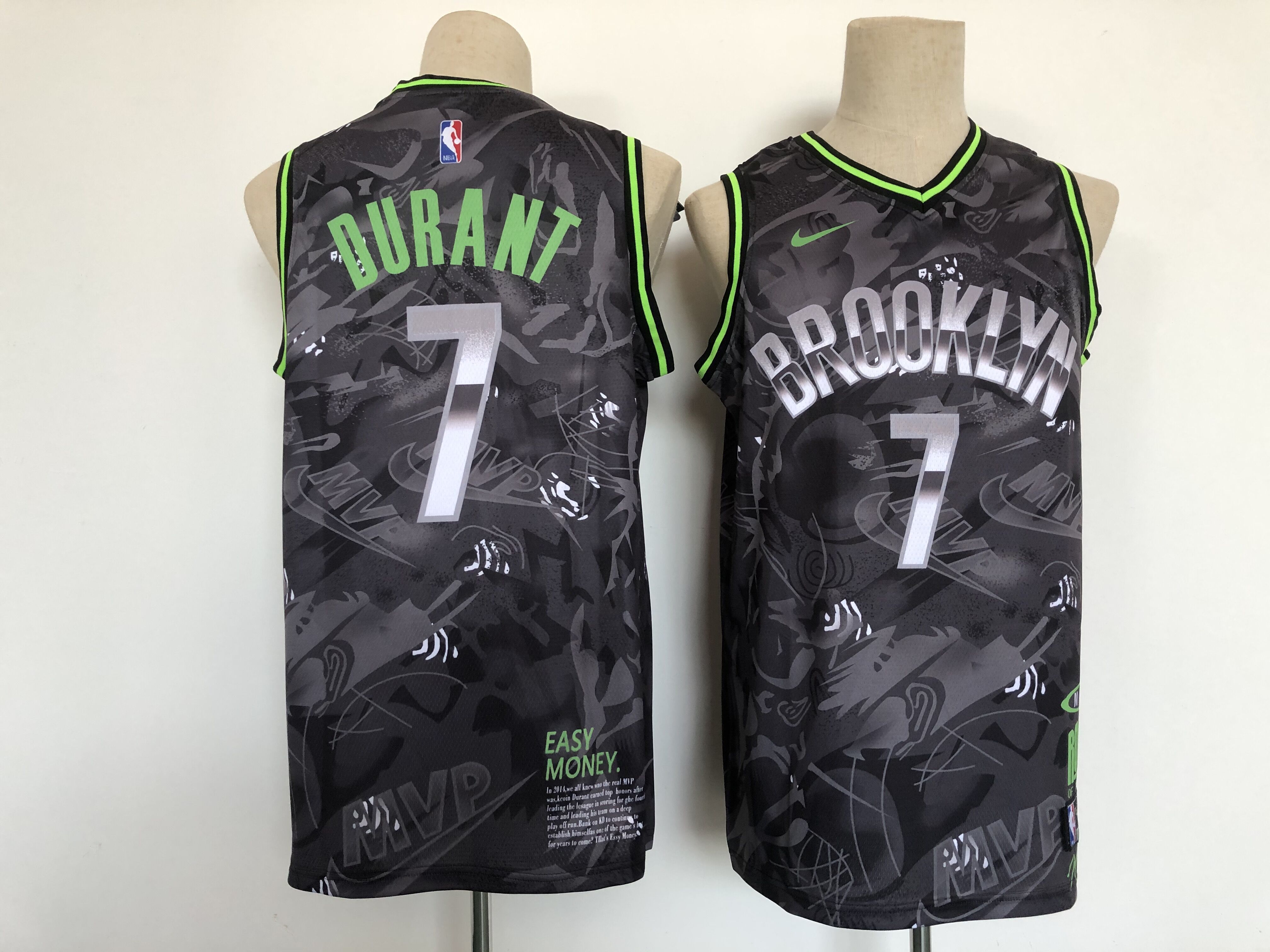 Men Brooklyn Nets #7 Durant Black MVP version Nike 2021 NBA Jerseys->brooklyn nets->NBA Jersey